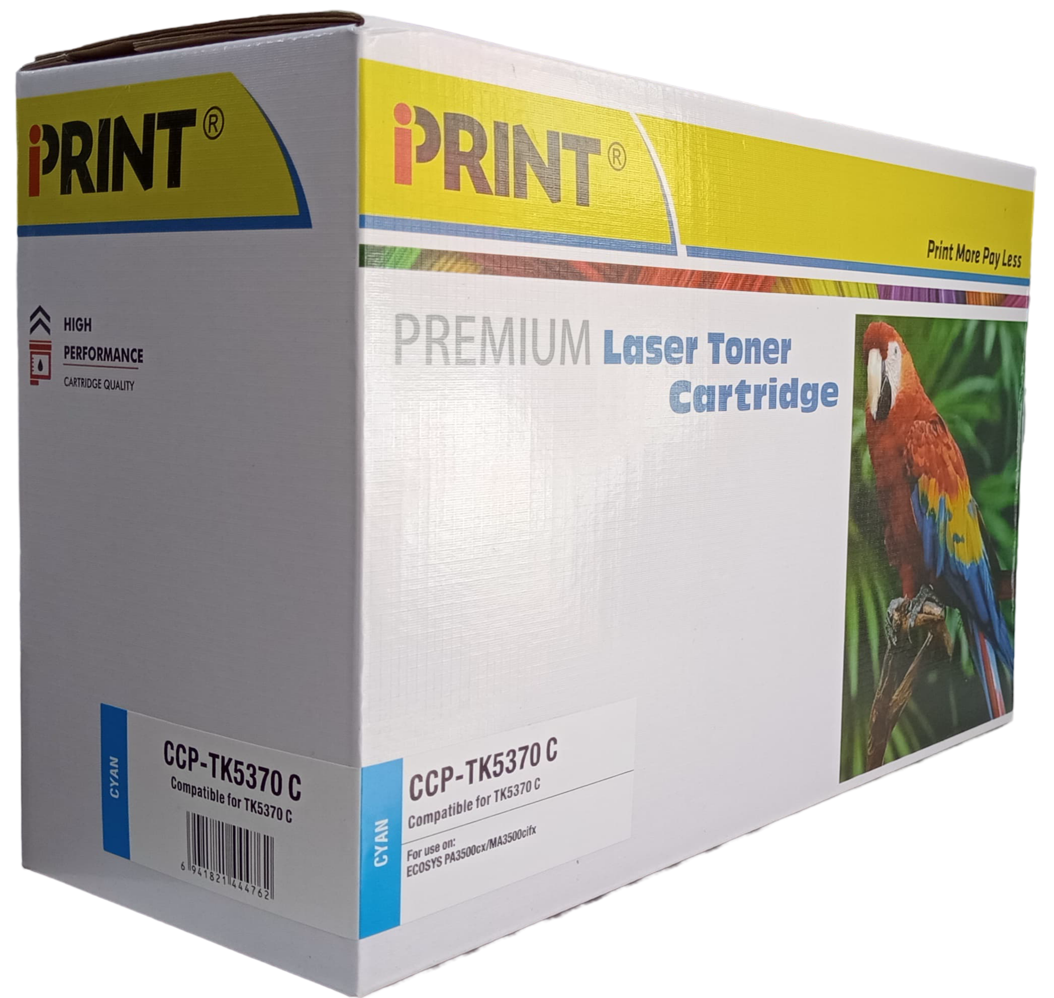 IPRINT TK 5370 Cyan Toner Cartridge box for high-quality prints, compatible with Kyocera MA3500ci.
