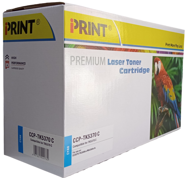 IPRINT TK 5370 Cyan Toner Cartridge box for high-quality prints, compatible with Kyocera MA3500ci.