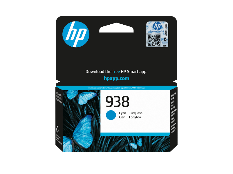 HP 938 Cyan Original Ink Cartridge (4S6X5PE)
