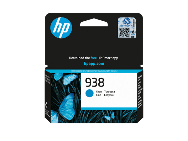 HP 938 Cyan Original Ink Cartridge (4S6X5PE)