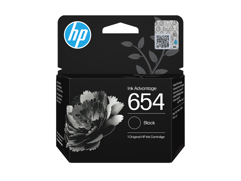 HP 654 Black Original Ink Advantage Cartridge (7FP39UE)
