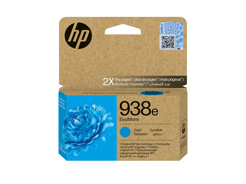 HP 938e EvoMore Cyan Original Ink Cartridge
