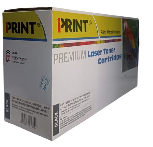 iPRINT premium black laser toner cartridge packaging suitable for Brother printers.
