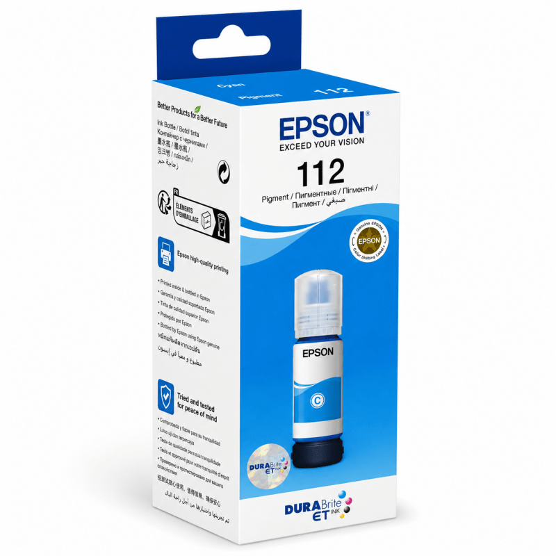 Epson 112 EcoTank Cyan Pigment Ink - Innovative Computers Limited