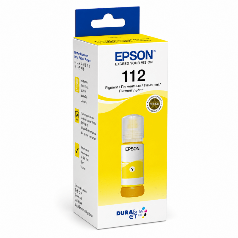 Epson 112 Yellow Pigment EcoTank Ink - Innovative Computers Limited