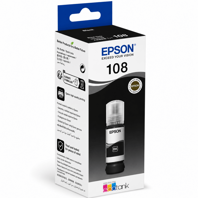 Epson Ecotank 108 Black Ink 70ml - Innovative Computers Limited
