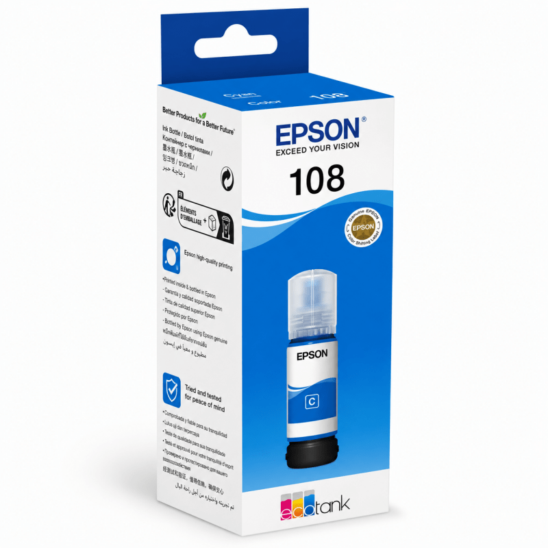 Epson Ecotank 108 Cyan Ink 70ml - Innovative Computers Limited