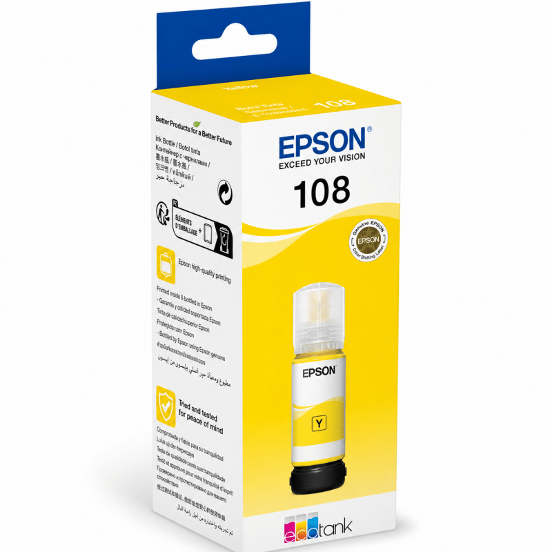 Epson Ecotank 108 Yellow Ink 70ml - Innovative Computers Limited