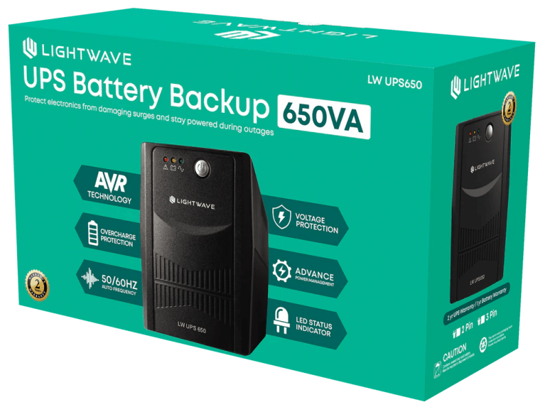 LightWave LW-UPS-650 3P Offline UPS - Innovative Computers Limited